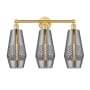 Innovations Lighting Windham 3 Light 25" Wide Vanity Light Satin Gold / Smoked