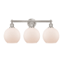 Innovations Lighting Athens 3 Light 26" Wide Vanity Light Satin Nickel / Matte White
