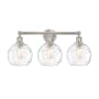 Innovations Lighting Athens 3 Light 26" Wide Vanity Light Brushed Satin Nickel / Clear Water Glass