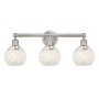 Innovations Lighting White Mouchette 3 Light 24" Wide Vanity Light Brushed Satin Nickel
