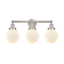 Innovations Lighting Beacon 3 Light 25" Wide Vanity Light Brushed Satin Nickel / Matte White