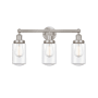 Innovations Lighting Dover 3 Light 25" Wide Vanity Light Brushed Satin Nickel / Clear