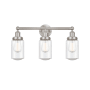 Innovations Lighting Dover 3 Light 25" Wide Vanity Light Brushed Satin Nickel / Seedy