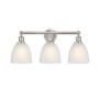 Innovations Lighting Castile 3 Light 24" Wide Vanity Light Brushed Satin Nickel / White