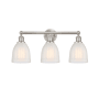 Innovations Lighting Brookfield 3 Light 24" Wide Vanity Light Brushed Satin Nickel / White