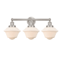 Innovations Lighting Oxford 3 Light 25" Wide Vanity Light Brushed Satin Nickel / Matte White
