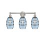 Innovations Lighting Vaz 3 Light 24" Wide Vanity Light Brushed Satin Nickel / Princess Blue