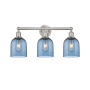 Innovations Lighting Bella 3 Light 24" Wide Vanity Light Brushed Satin Nickel / Princess Blue