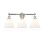 Innovations Lighting Berkshire 3 Light 26" Wide Vanity Light Satin Nickel / Matte White