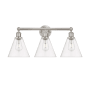 Innovations Lighting Berkshire 3 Light 26" Wide Vanity Light Satin Nickel / Clear