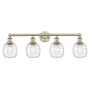 Innovations Lighting Belfast 4 Light 33" Wide Vanity Light Antique Brass / Deco Swirl