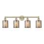Innovations Lighting Cobbleskill 4 Light 32" Wide Vanity Light Antique Brass / Mercury