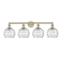 Innovations Lighting Athens 4 Light 35" Wide Vanity Light Antique Brass / Clear Deco Swirl