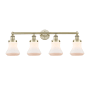 Innovations Lighting Bellmont 4 Light 34" Wide Vanity Light Antique Brass / Matte White