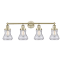 Innovations Lighting Bellmont 4 Light 34" Wide Vanity Light Antique Brass / Seedy
