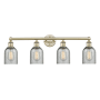 Innovations Lighting Caledonia 4 Light 32" Wide Vanity Light Antique Brass / Charcoal