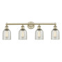 Innovations Lighting Caledonia 4 Light 32" Wide Vanity Light Antique Brass / Mica
