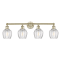 Innovations Lighting Norfolk 4 Light 33" Wide Vanity Light Antique Brass / Clear