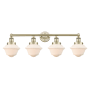 Innovations Lighting Oxford 4 Light 34" Wide Vanity Light Antique Brass / Matte White