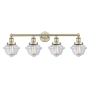 Innovations Lighting Oxford 4 Light 34" Wide Vanity Light Antique Brass / Clear