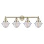 Innovations Lighting Oxford 4 Light 34" Wide Vanity Light Antique Brass / Seedy