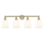 Innovations Lighting Bella 4 Light 33" Wide Vanity Light Antique Brass / Gloss White