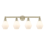 Innovations Lighting Cindyrella 4 Light 33" Wide Vanity Light Antique Brass / Cased Matte White