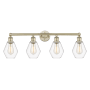 Innovations Lighting Cindyrella 4 Light 33" Wide Vanity Light Antique Brass / Clear