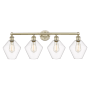 Innovations Lighting Cindyrella 4 Light 35" Wide Vanity Light Antique Brass / Clear