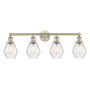 Innovations Lighting Cindyrella 4 Light 33" Wide Vanity Light Antique Brass / Seedy