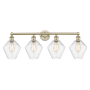 Innovations Lighting Cindyrella 4 Light 35" Wide Vanity Light Antique Brass / Seedy