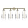 Innovations Lighting Windham 4 Light 34" Wide Vanity Light Antique Brass / Clear