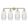 Innovations Lighting Windham 4 Light 34" Wide Vanity Light Antique Brass / Seedy