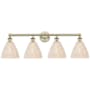 Innovations Lighting Bristol Natural 4 Light 35" Wide Vanity Light Antique Brass / Natural