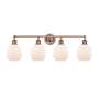 Innovations Lighting Belfast 4 Light 33" Wide Vanity Light Antique Copper / Matte White