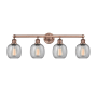 Innovations Lighting Belfast 4 Light 33" Wide Vanity Light Antique Copper / Seedy