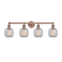 Innovations Lighting Belfast 4 Light 33" Wide Vanity Light Antique Copper / Clear Crackle