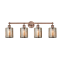 Innovations Lighting Cobbleskill 4 Light 32" Wide Vanity Light Antique Copper / Mercury