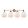 Innovations Lighting Athens 4 Light 35" Wide Vanity Light Antique Copper / Matte White