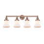 Innovations Lighting Bellmont 4 Light 34" Wide Vanity Light Antique Copper / Matte White