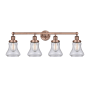 Innovations Lighting Bellmont 4 Light 34" Wide Vanity Light Antique Copper / Seedy