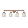 Innovations Lighting Caledonia 4 Light 32" Wide Vanity Light Antique Copper / Mouchette