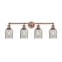 Innovations Lighting Caledonia 4 Light 32" Wide Vanity Light Antique Copper / Charcoal