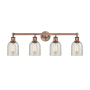 Innovations Lighting Caledonia 4 Light 32" Wide Vanity Light Antique Copper / Mica