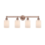 Innovations Lighting Hadley 4 Light 32" Wide Vanity Light Antique Copper / Matte White