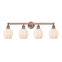 Innovations Lighting Norfolk 4 Light 33" Wide Vanity Light Antique Copper / Matte White