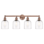 Innovations Lighting Bella 4 Light 33" Wide Vanity Light Antique Copper / Clear