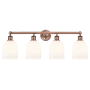Innovations Lighting Bella 4 Light 33" Wide Vanity Light Antique Copper / Gloss White