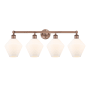 Innovations Lighting Cindyrella 4 Light 35" Wide Vanity Light Antique Copper / Cased Matte White