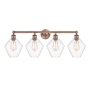 Innovations Lighting Cindyrella 4 Light 35" Wide Vanity Light Antique Copper / Clear